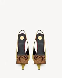 AMALIA slingback pumps satin crepe