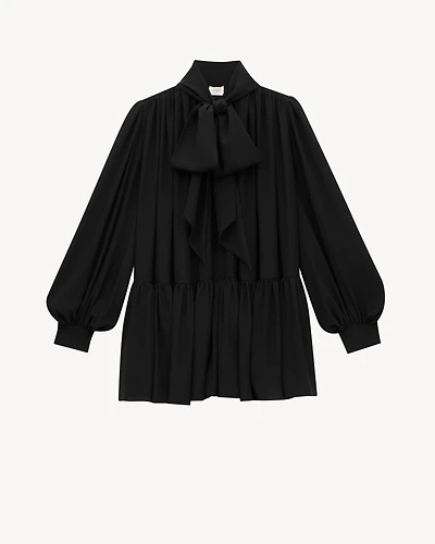 lavallière dress silk crepe de chine