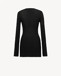 mini dress crochet knit