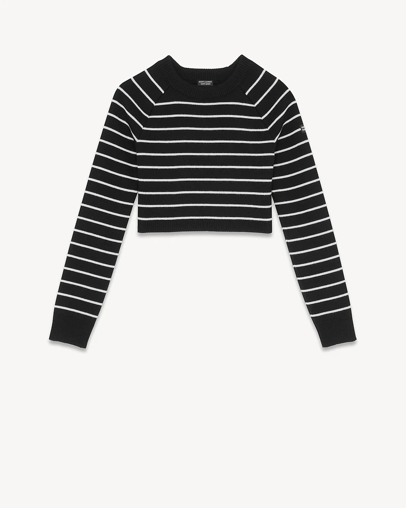 SAINT JAMES CROPPED SWEATER WOOL