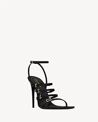 Jerry sandals crepe satin and rhinestones
