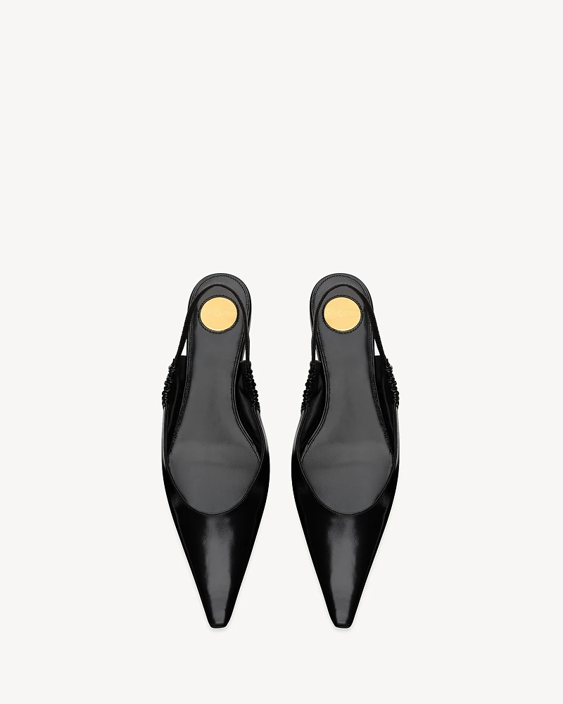 ANNE-MARIE slingback flats smooth leather