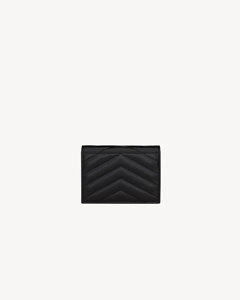 CASSANDRE MATELASSÉ FLAP CARD CASE IN LAMBSKIN