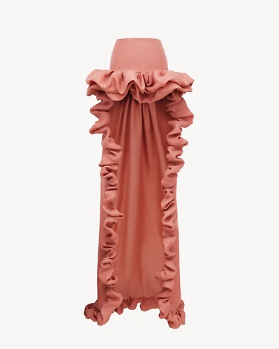bubble cascade skirt silk gazar