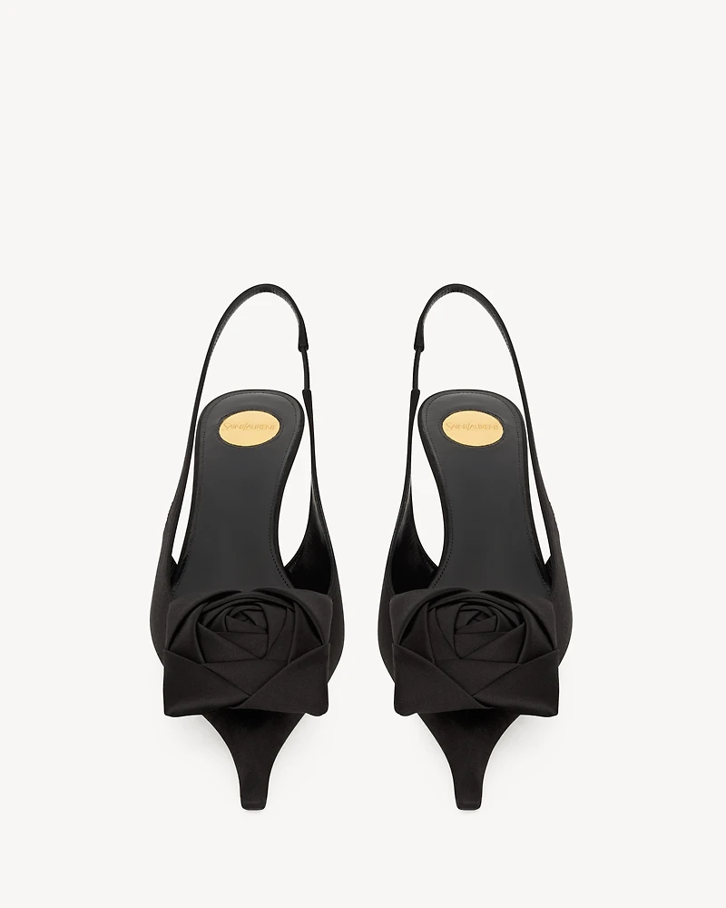 DAKOTA slingback pumps satin crepe