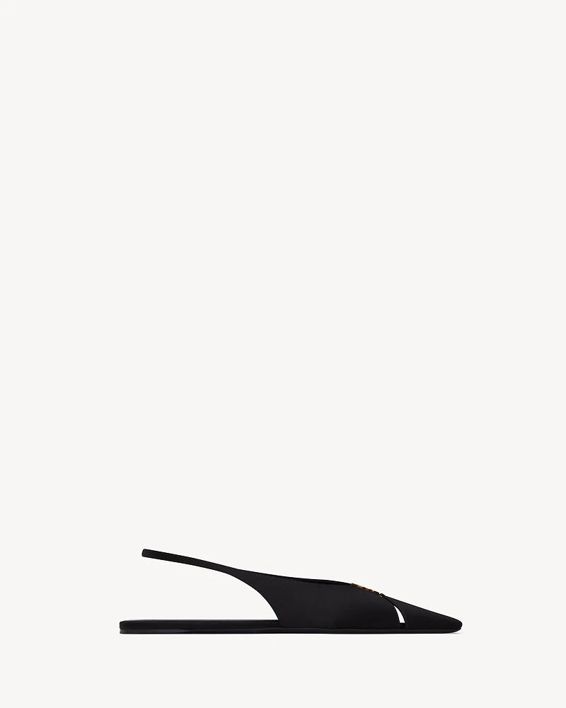BABYLONE slingback flats satin crepe