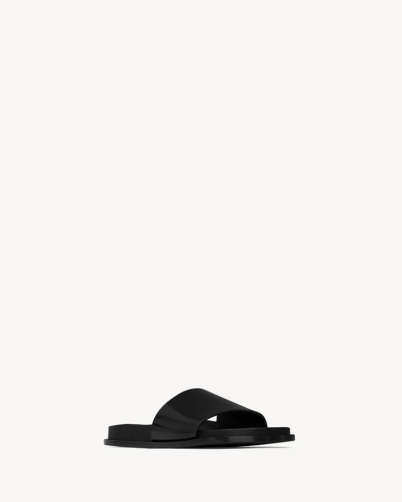 NICHOLS slides glazed leather