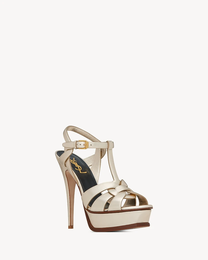 tribute sandals metallic leather