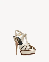 tribute sandals metallic leather