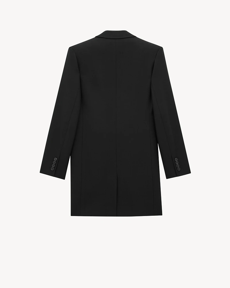 Long Jacket Wool Gabardine