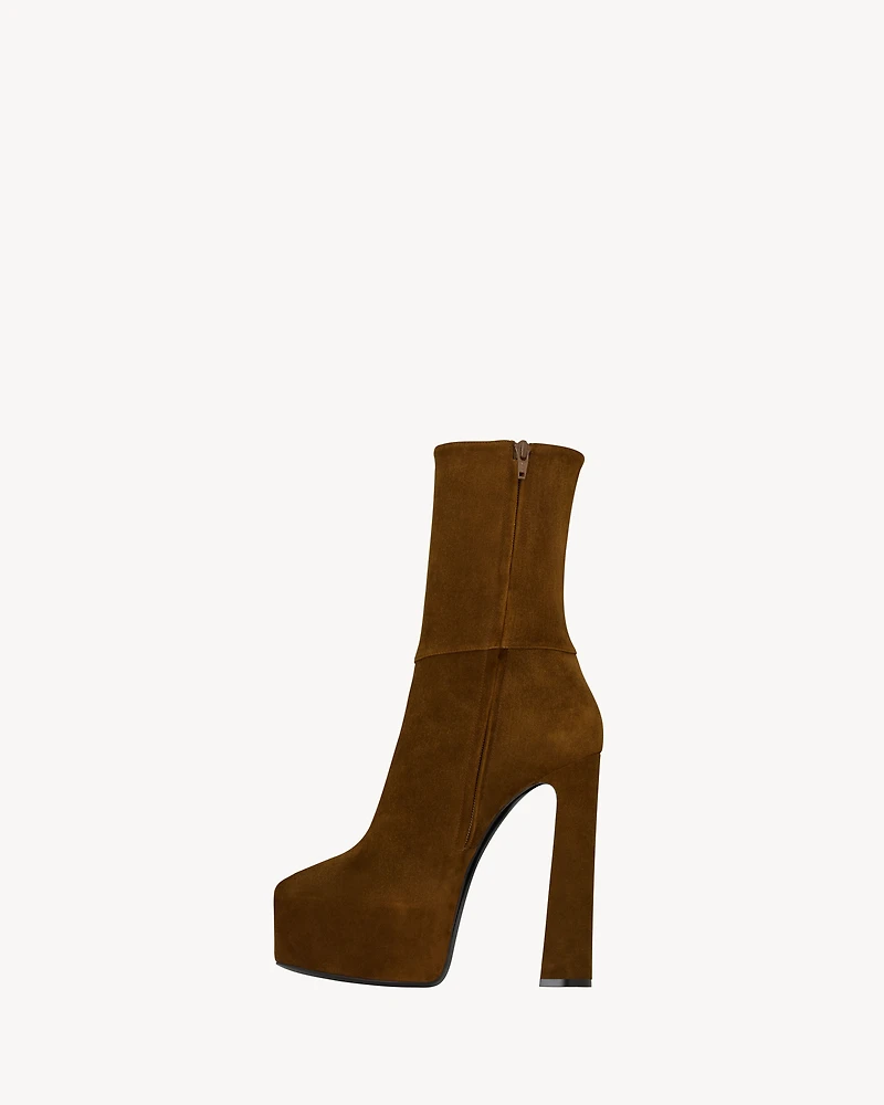 NICO platform booties suede