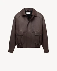 bomber jacket bubbled lambskin