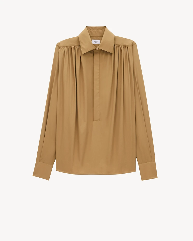 gathered blouse cotton sateen