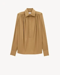 gathered blouse cotton sateen