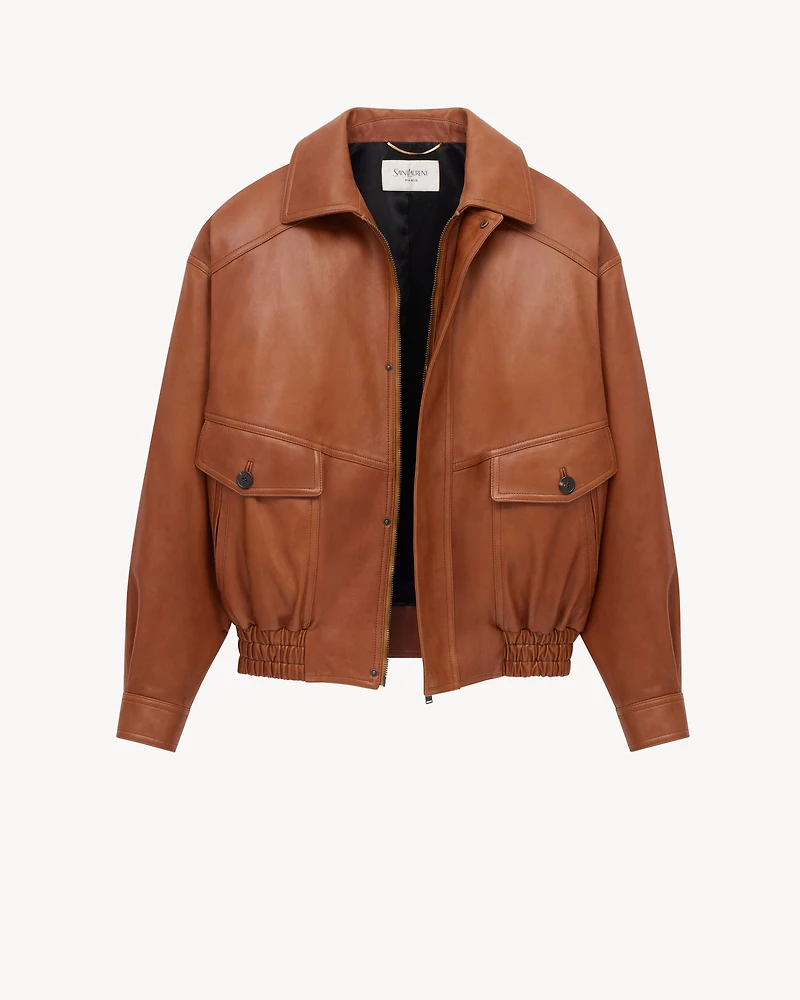 bomber jacket lambskin