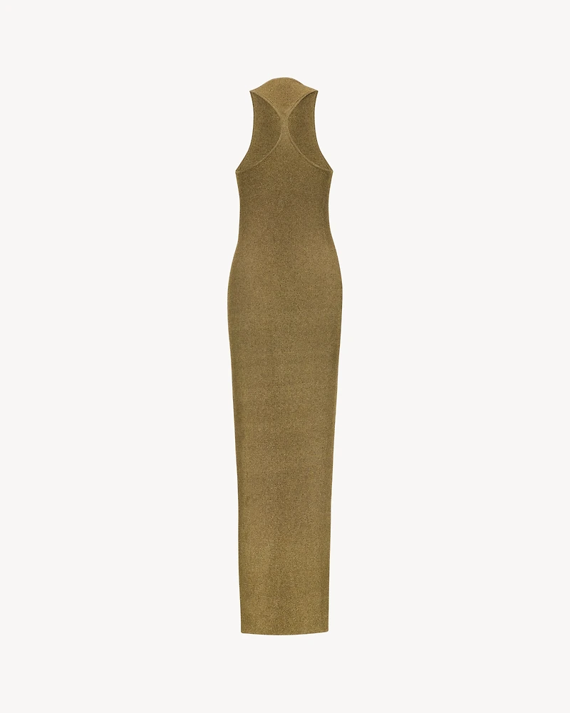 racerback dress lamé rib knit