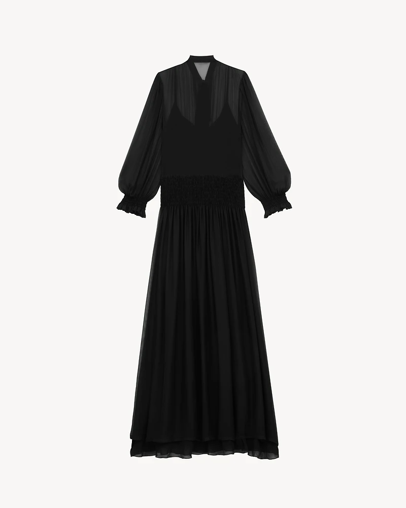 lavallière dress silk crepe muslin