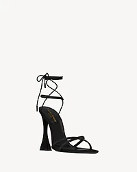 LIZA sandals satin crepe and rhinestones