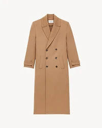 long coat brushed cashmere and wool