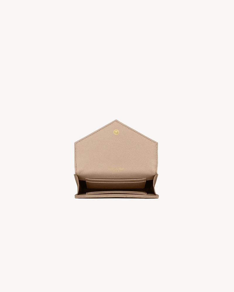 CASSANDRE MATELASSÉ SMALL ENVELOPE WALLET IN GRAIN DE POUDRE LEATHER