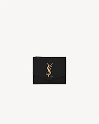 UPTOWN Compact wallet in grain de poudre leather