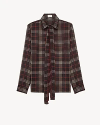 CASSANDRE shirt tartan silk crepe