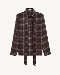 CASSANDRE shirt tartan silk crepe