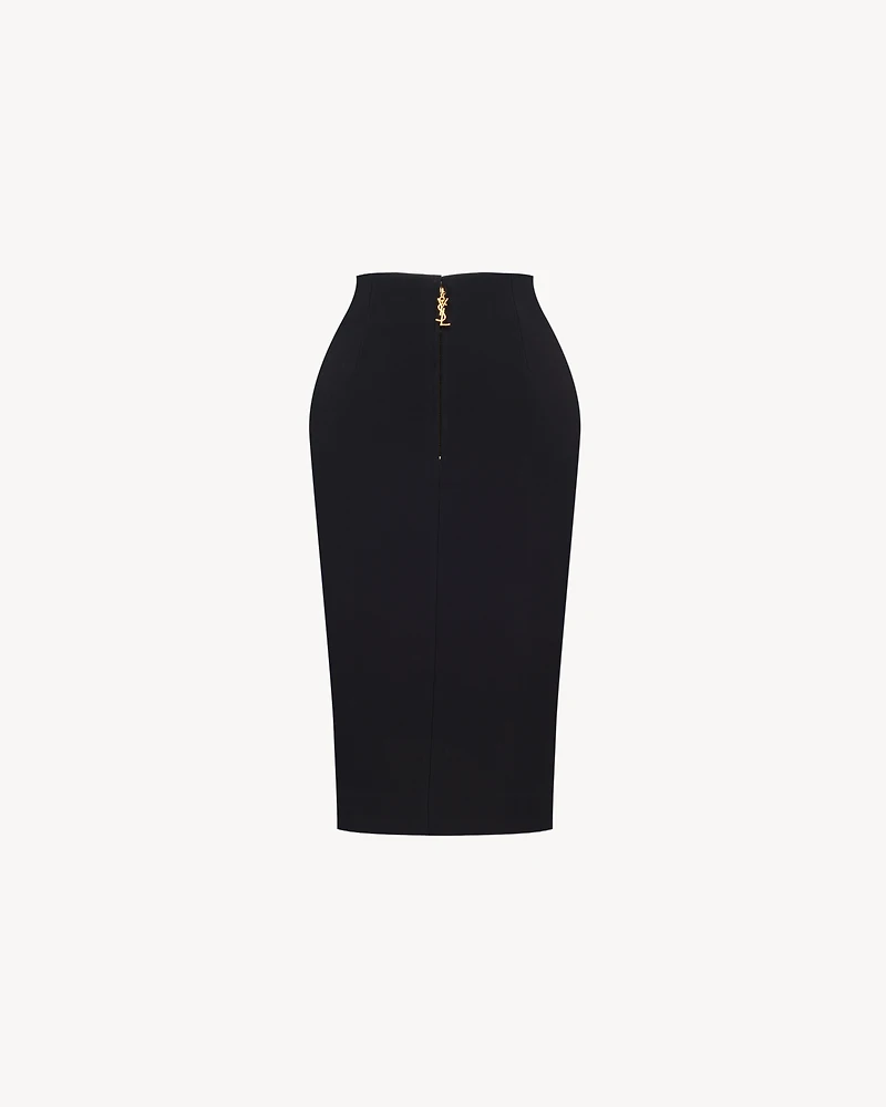 CASSANDRE pencil skirt satin