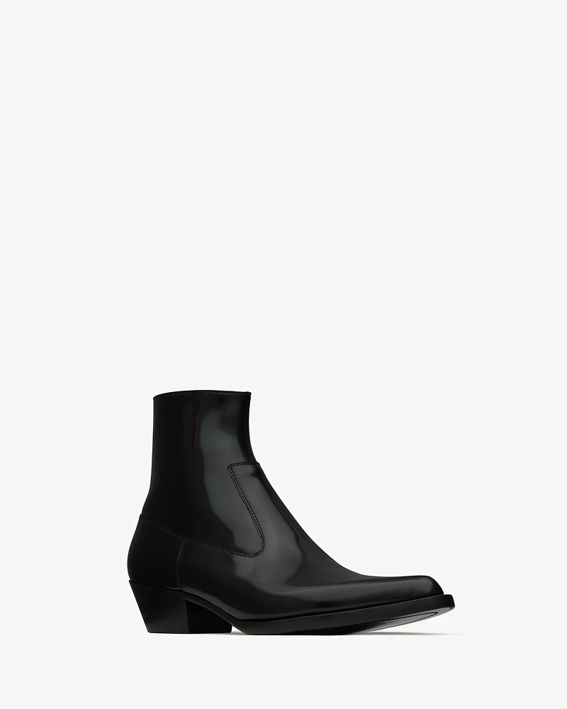 BEAT booties glazed leather