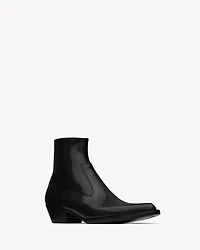 BEAT booties glazed leather