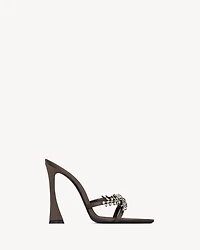LIZ mules satin crepe and rhinestones