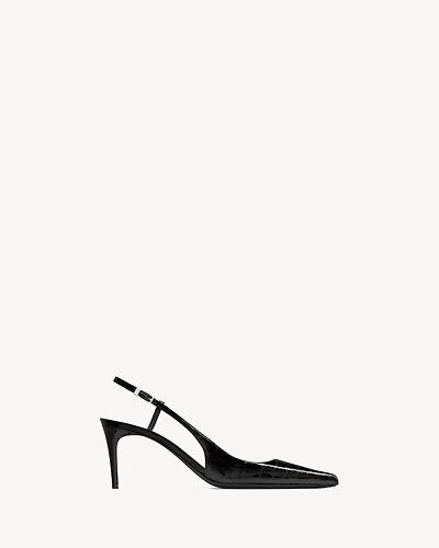 VENDOME slingback pumps crocodile-embossed leather
