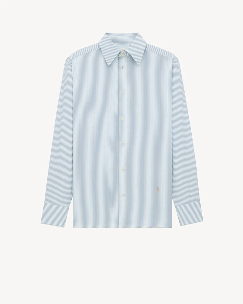 CASSANDRE shirt striped cotton poplin