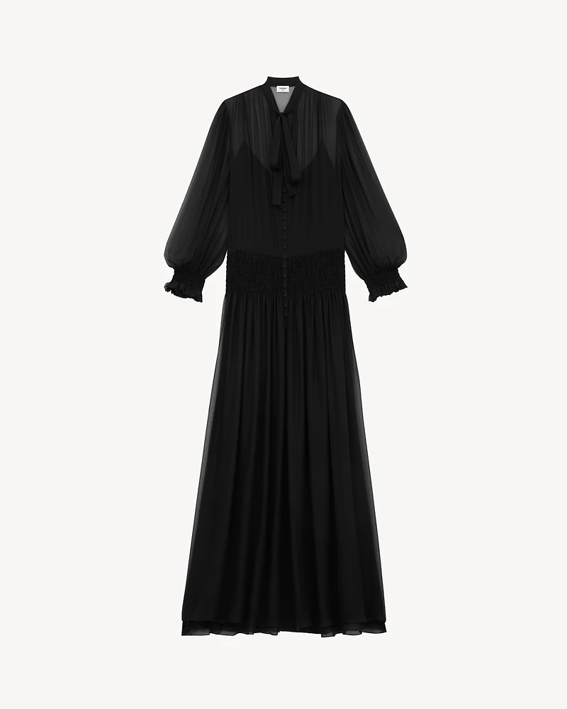 lavallière dress silk crepe muslin