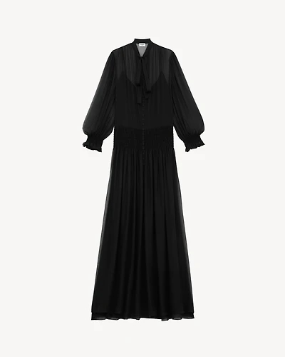 lavallière dress silk crepe muslin