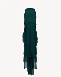 cascade skirt in silk crepe muslin