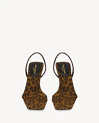 JASPE sandals leopard grosgrain