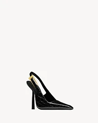 LEE slingback pumps crocodile-embossed leather