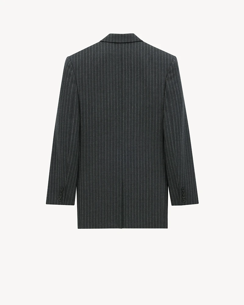 jacket striped wool flannel