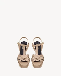 Tribute platform sandals smooth leather