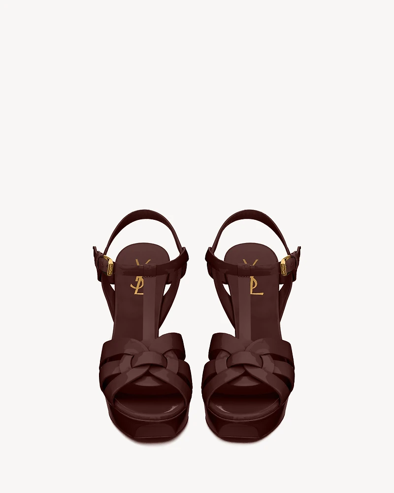 TRIBUTE platform sandals patent leather