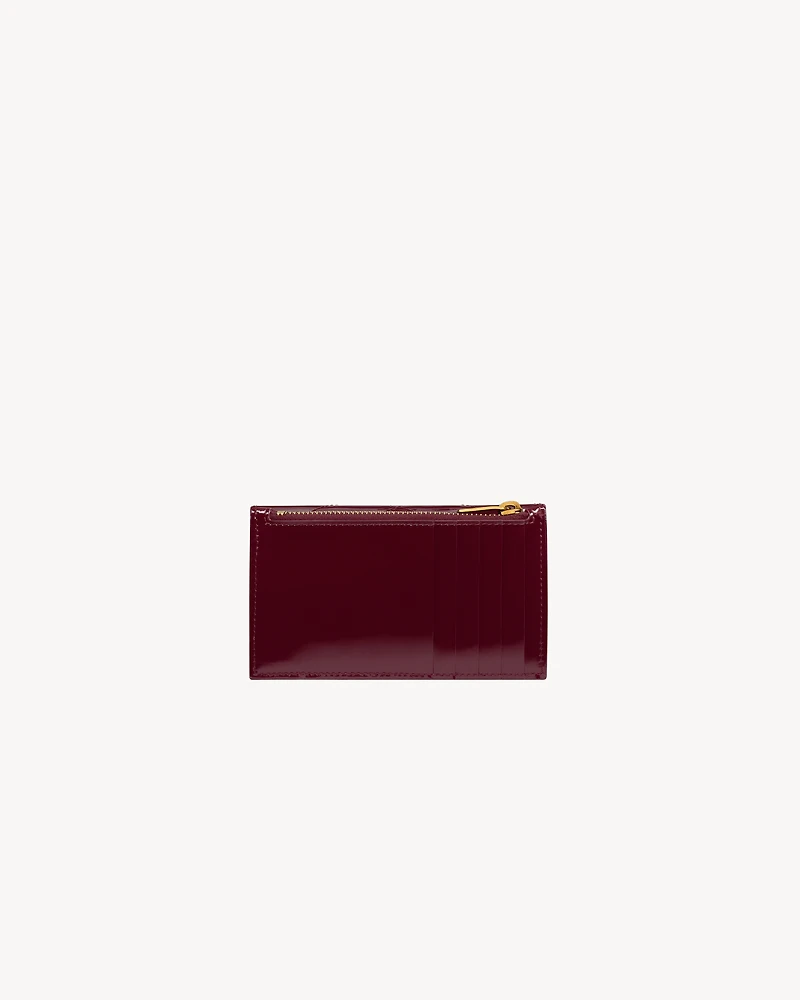 CASSANDRE MATELASSÉ FRAGMENTS flap card case in patent leather