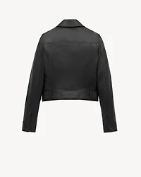 cropped jacket lambskin