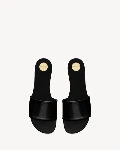 CARLYLE slides glazed leather