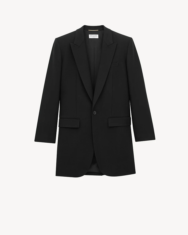 Long Jacket Wool Gabardine