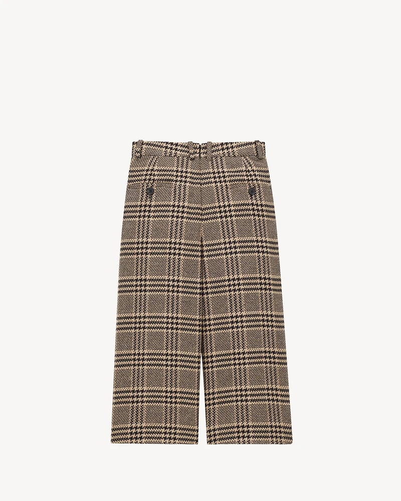 culottes prince of wale silk and cashmere