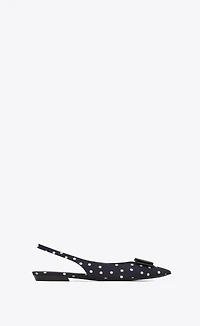 ANAÏS slingback flats canvas and smooth leather