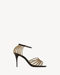 BABYLONE sandals smooth leather and metal
