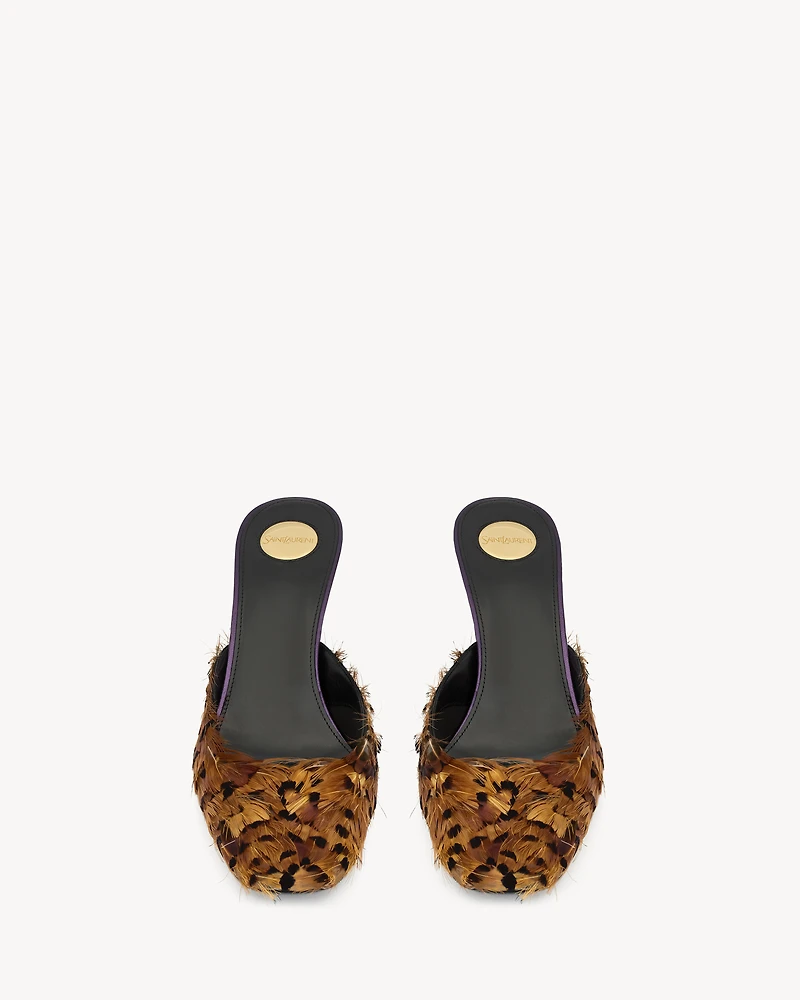 TRISH mules feathers