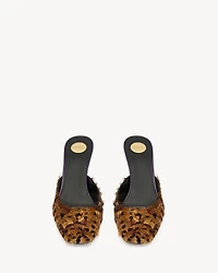 TRISH mules feathers
